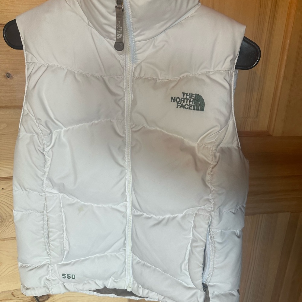 The North Face White Puffer Vest